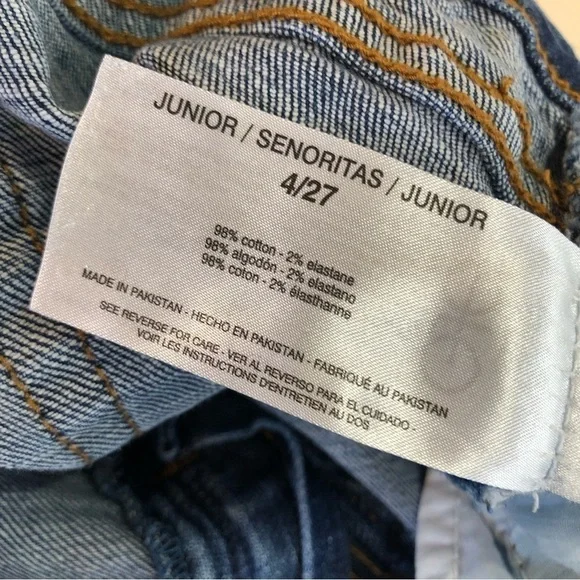 Ella Moss high rise straight jeans ankle length stretch 27/4 - Picture 8 of 10